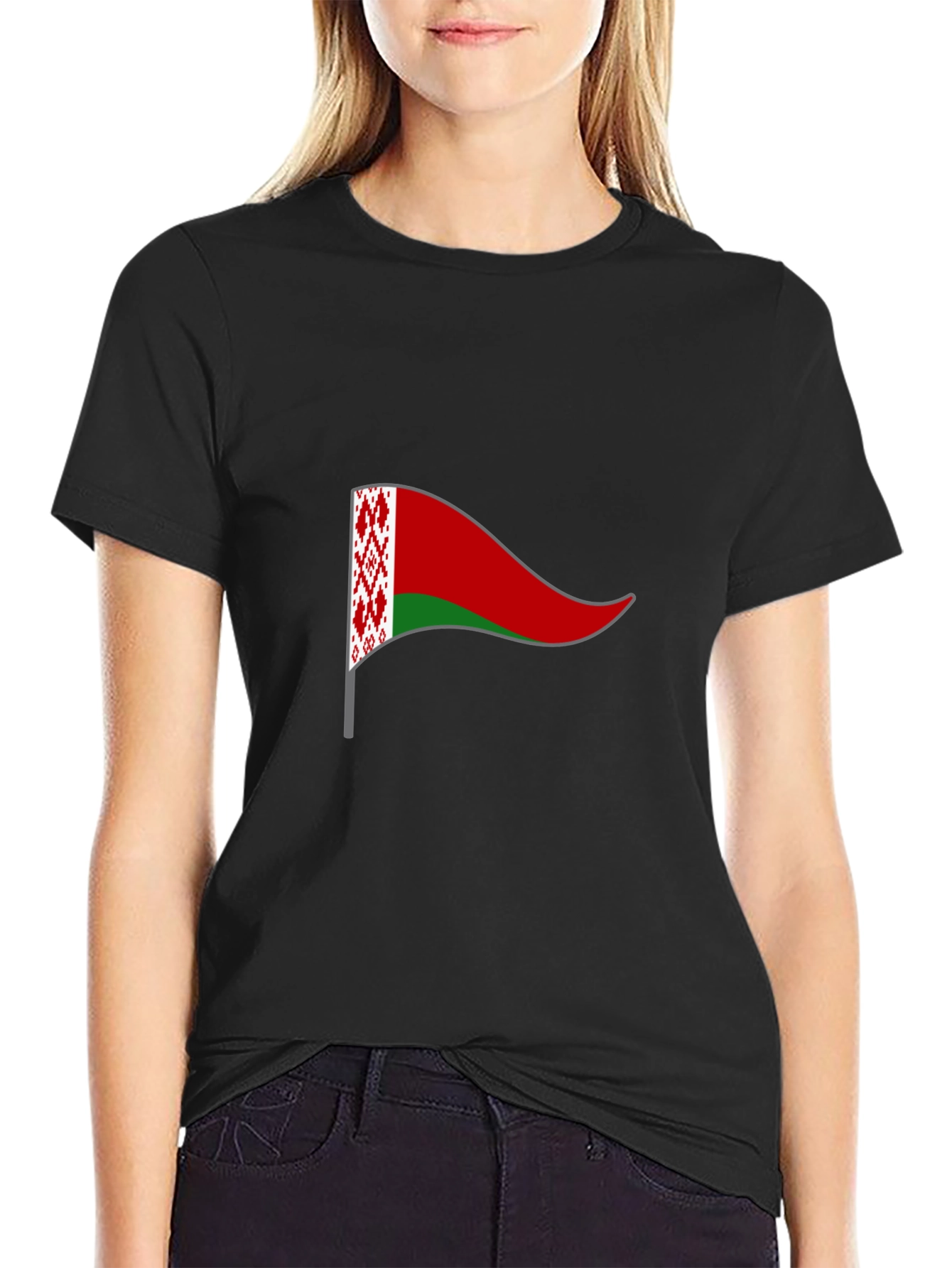 Belarus Flag T-Shirt - Black Cotton Tee