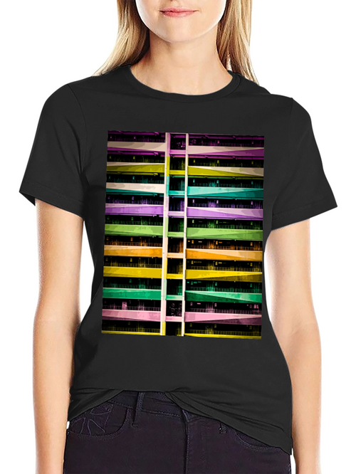 Abstract Building Graphic Tee - Urban Style
