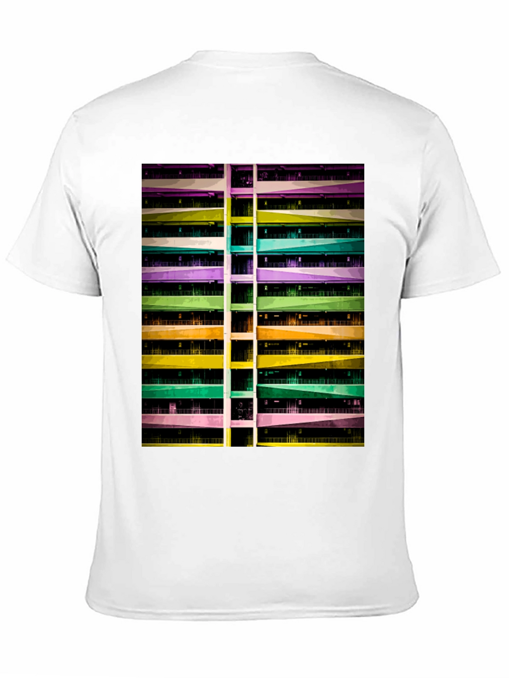 Abstract Building Graphic Tee - Urban Style