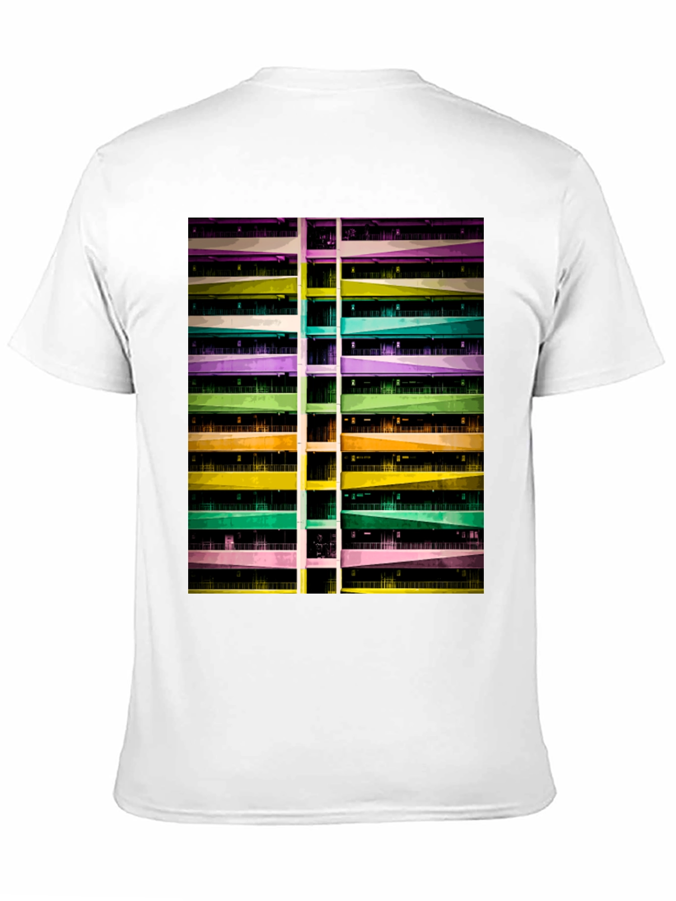 Abstract Building Graphic Tee - Urban Style