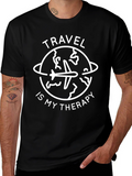 Travel is My Therapy Graphic T-Shirt