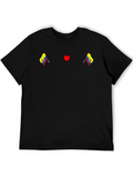 Ecuador Flag Heartbeat T-Shirt - Black