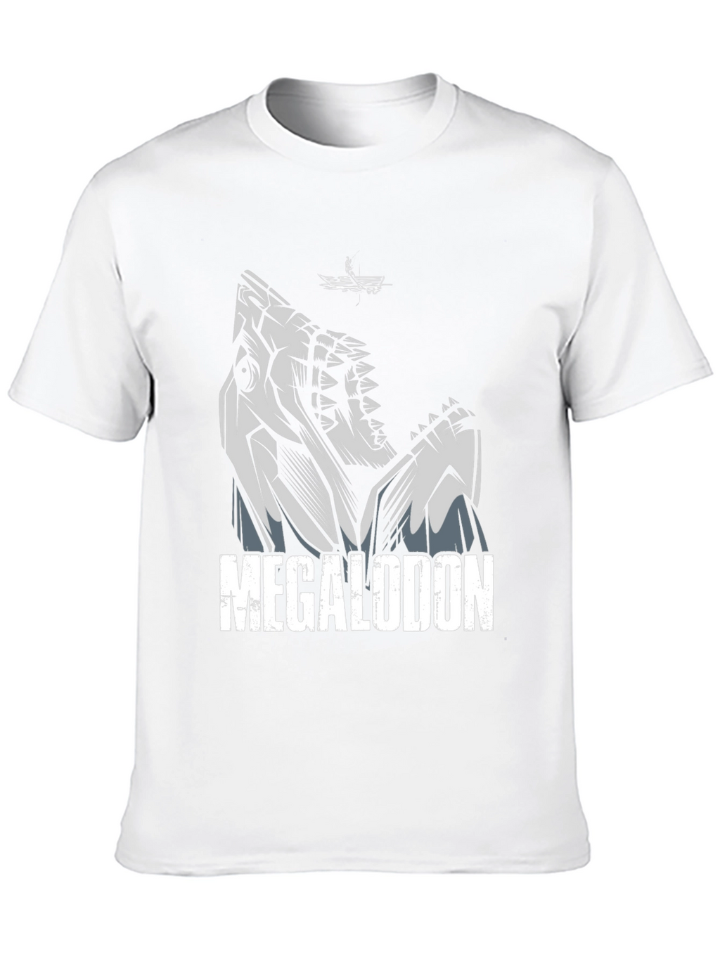 Megalodon Shark Graphic Tee - Black Cotton T-Shirt
