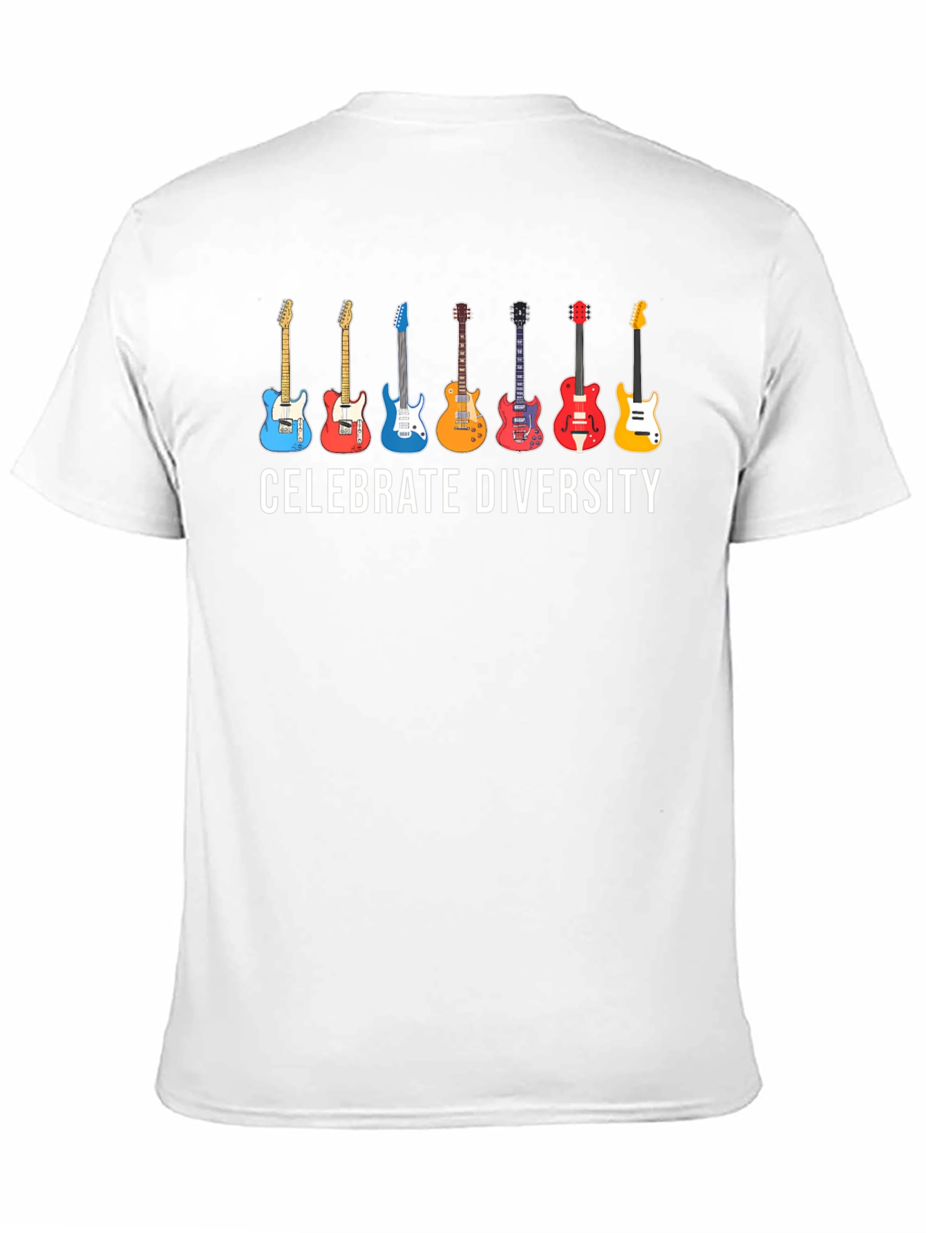 Celebrate Diversity Guitar T-Shirt