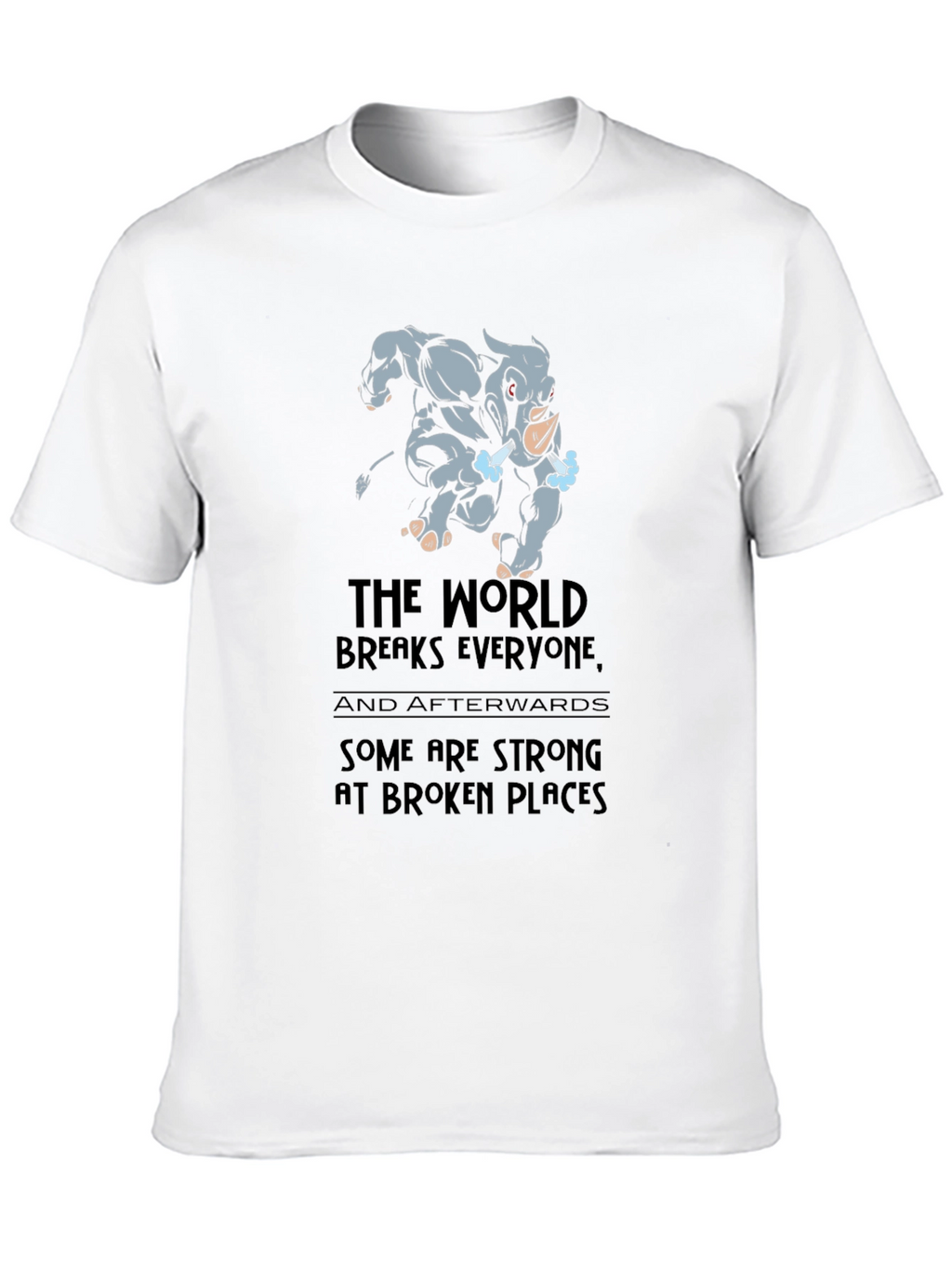 Rhino Strong at Broken Places Graphic T-Shirt