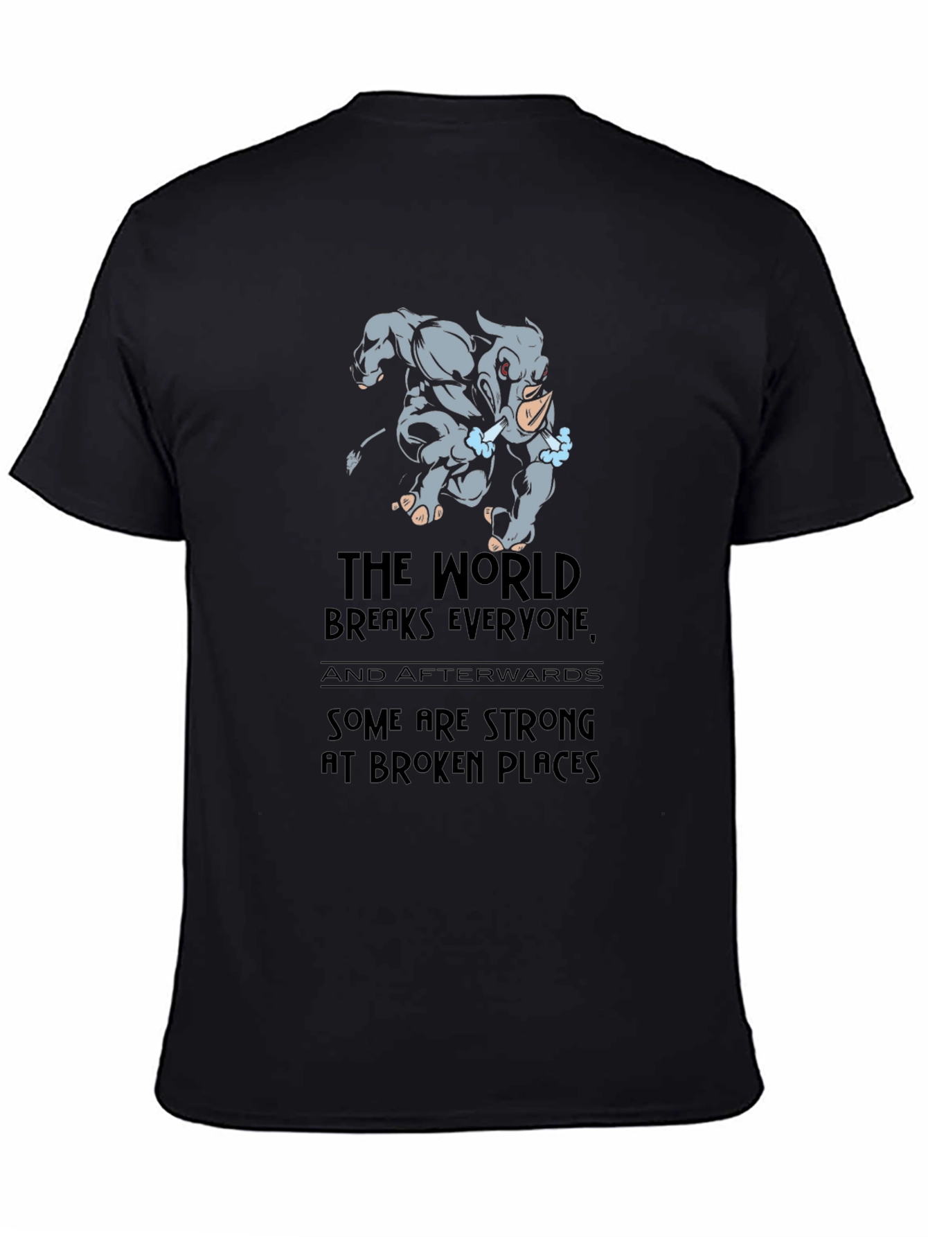 Rhino Strong at Broken Places Graphic T-Shirt