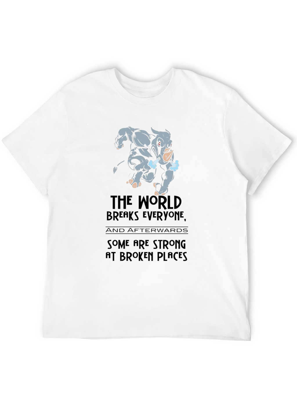 Rhino Strong at Broken Places Graphic T-Shirt