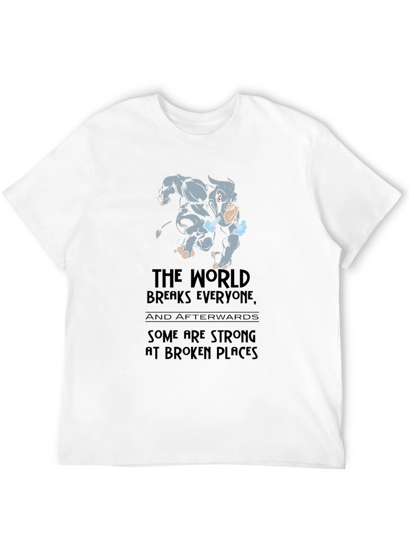 Rhino Strong at Broken Places Graphic T-Shirt