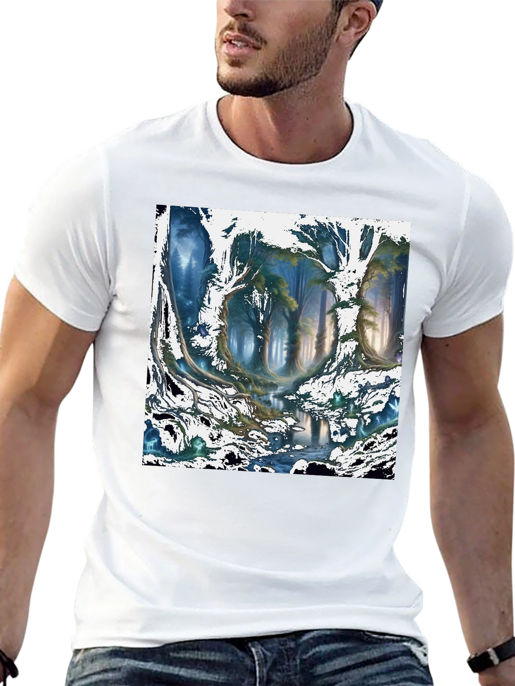 Enchanted Forest Graphic Tee - Nature Inspired Design