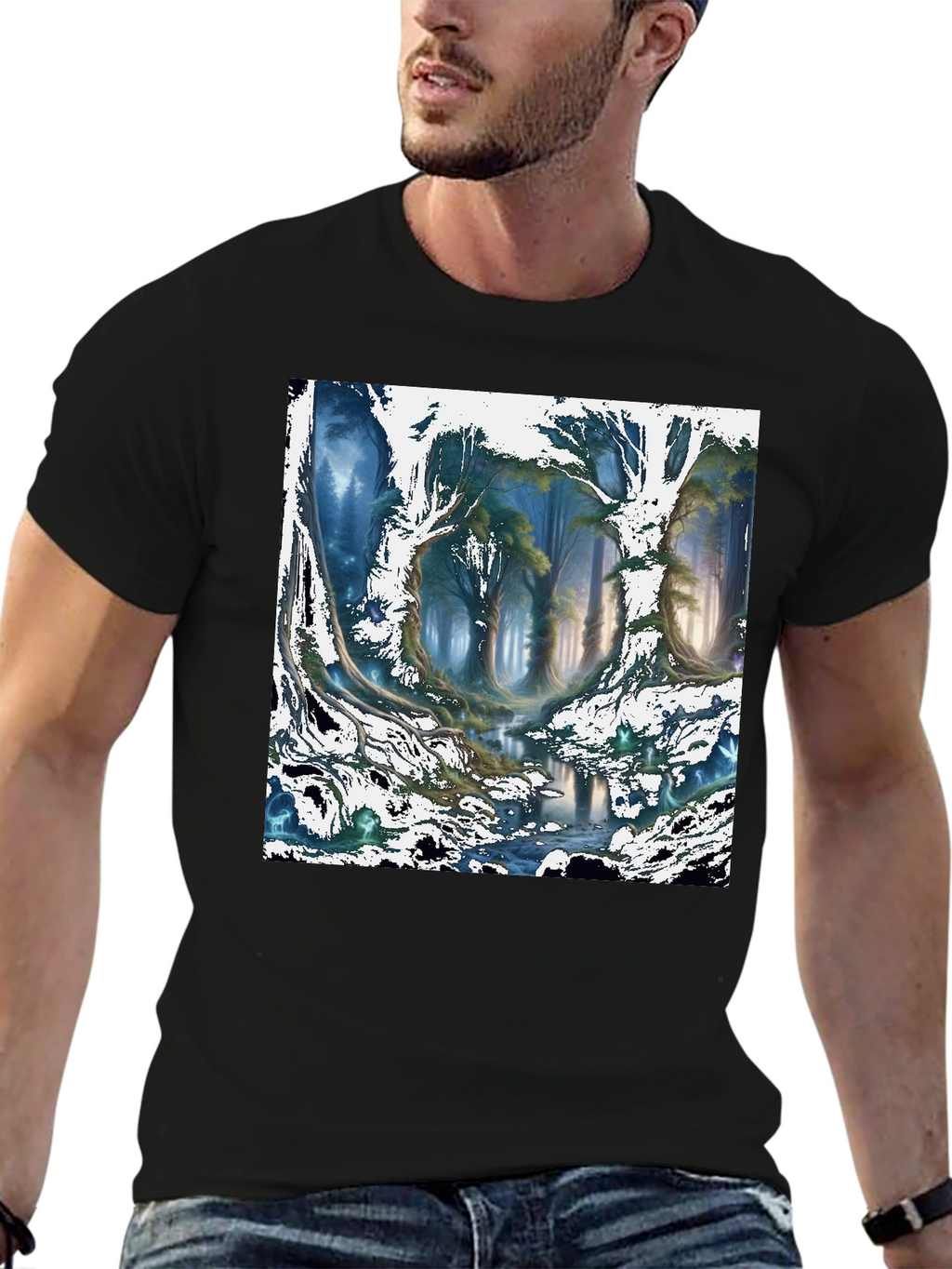 Enchanted Forest Graphic Tee - Nature Inspired Design