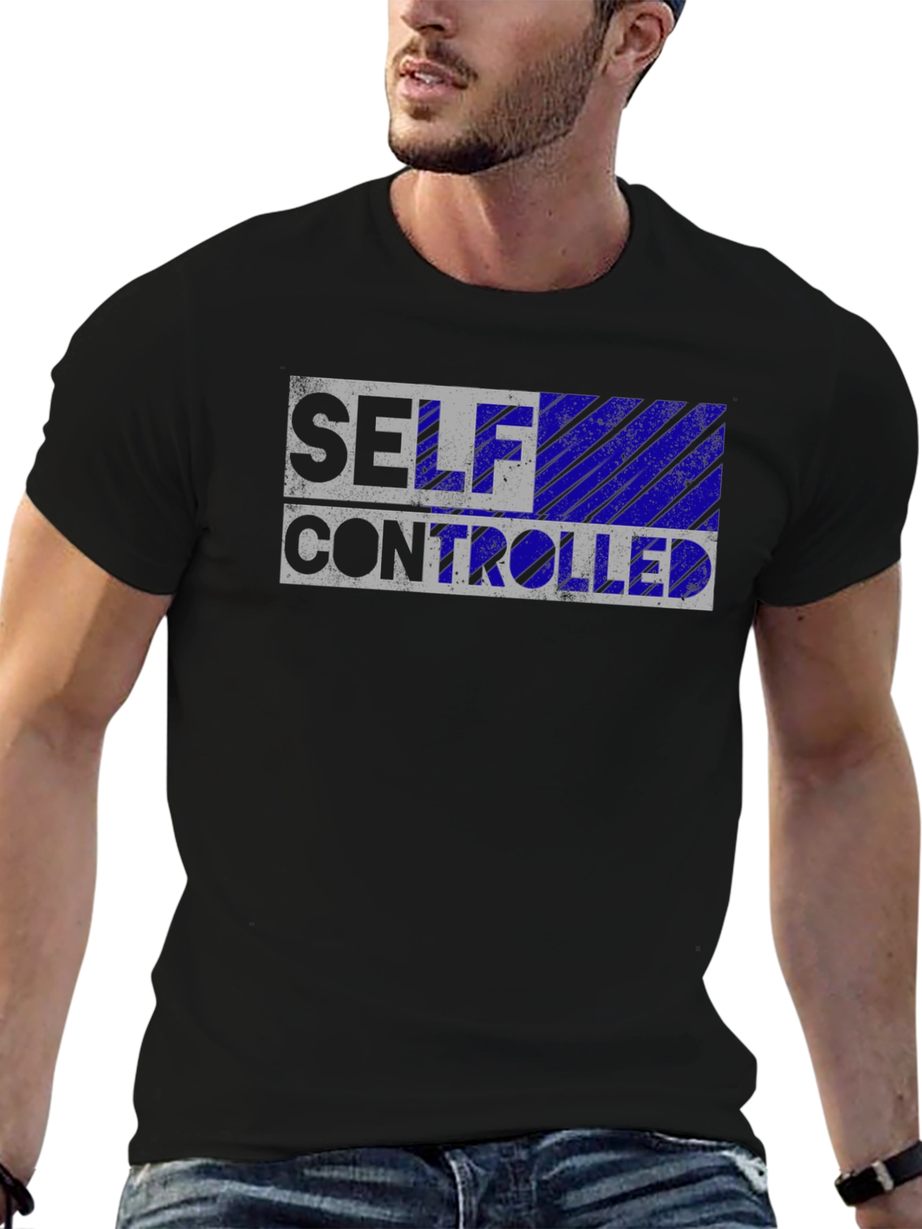 Self Controlled Black T-Shirt