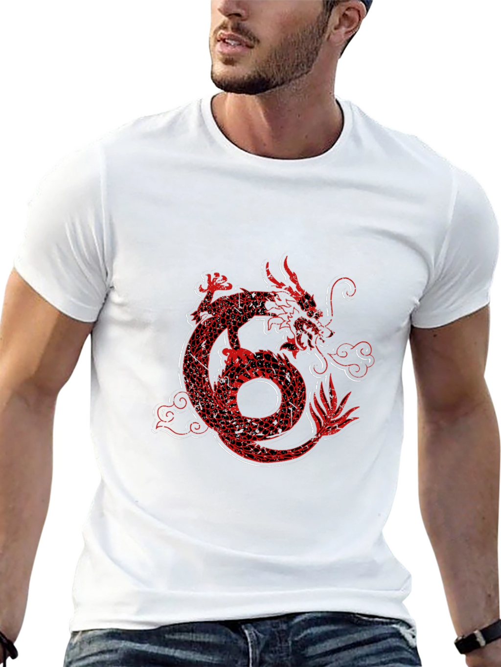Dragon Graphic Tee - Red Dragon Design