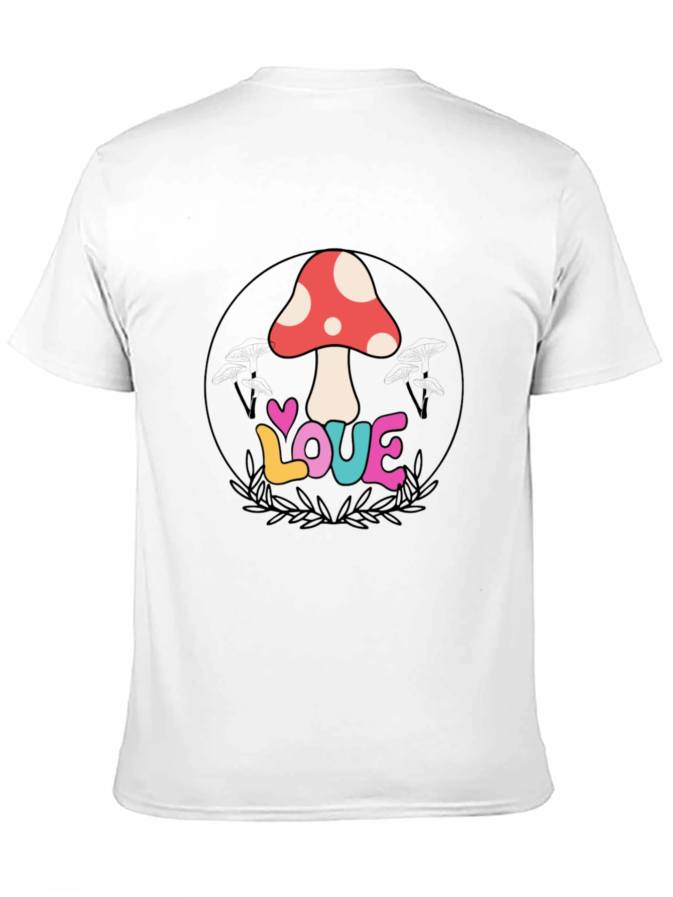 Mushroom Love Graphic Tee - Retro Style