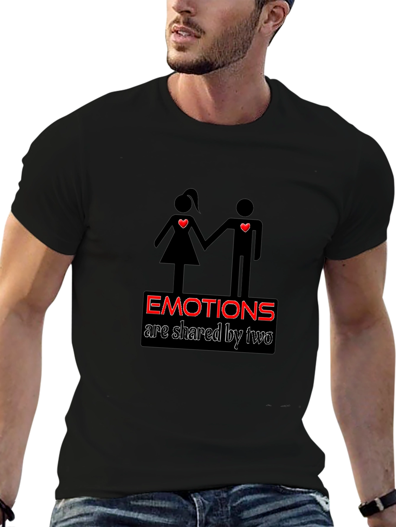 Emotions Shared T-Shirt - Black Graphic Tee