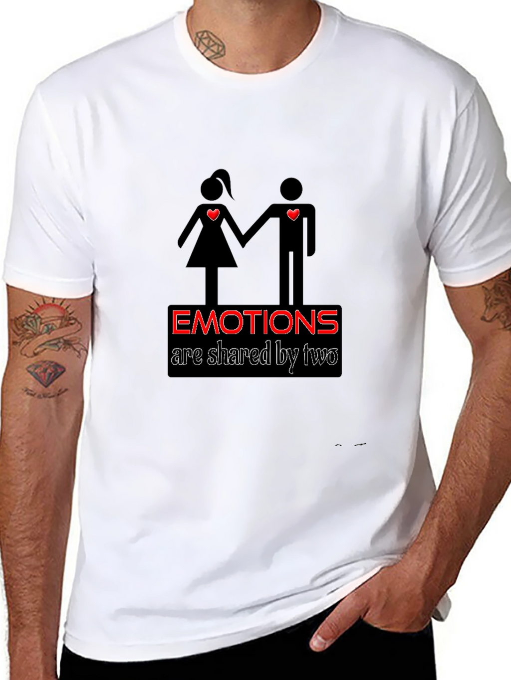 Emotions Shared T-Shirt - Black Graphic Tee