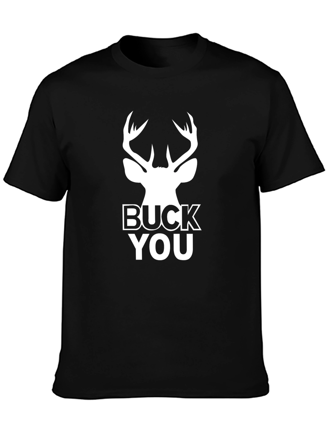 Buck You Deer Graphic Black T-Shirt