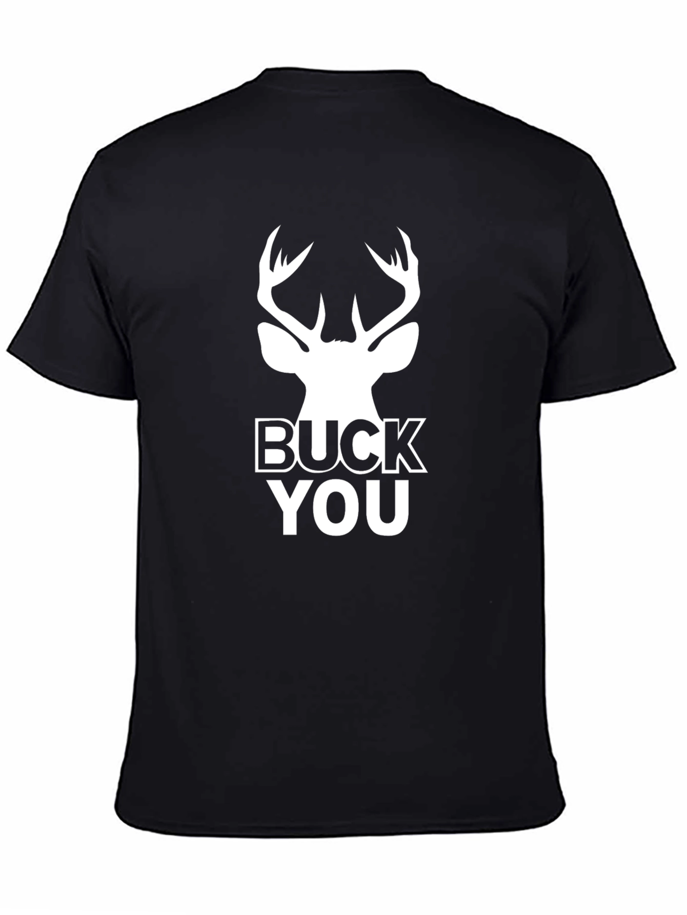 Buck You Deer Graphic Black T-Shirt