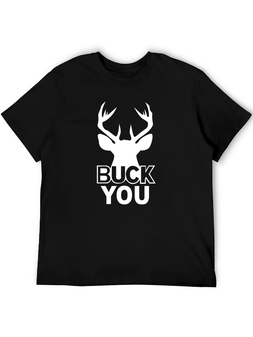 Buck You Deer Graphic Black T-Shirt