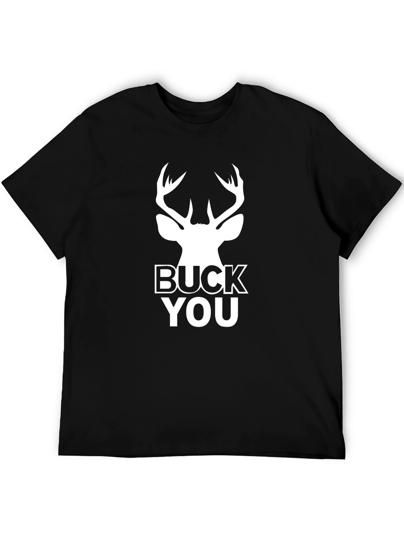 Buck You Deer Graphic Black T-Shirt