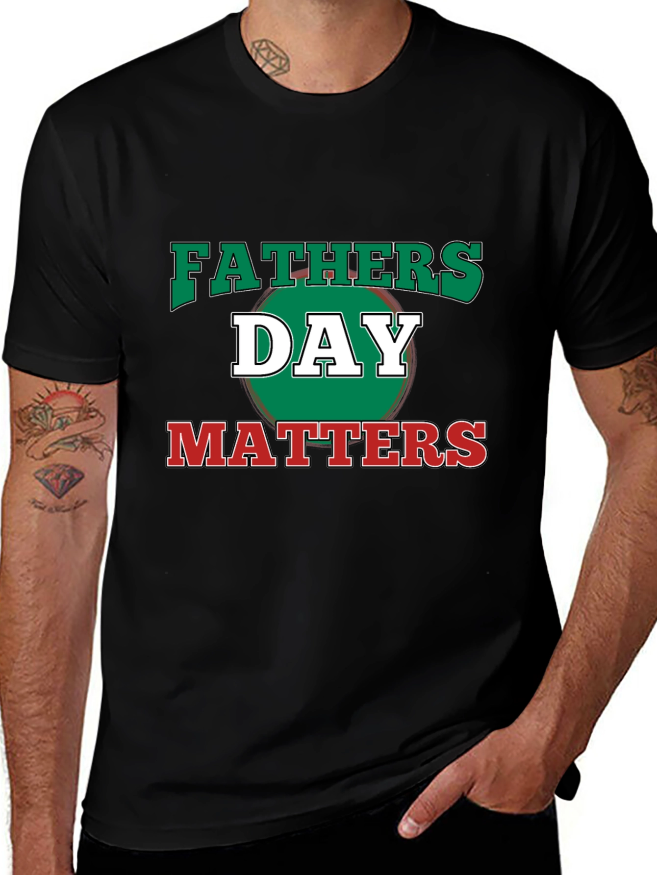 Fathers Day Matters Graphic Tee - Black Casual T-Shirt