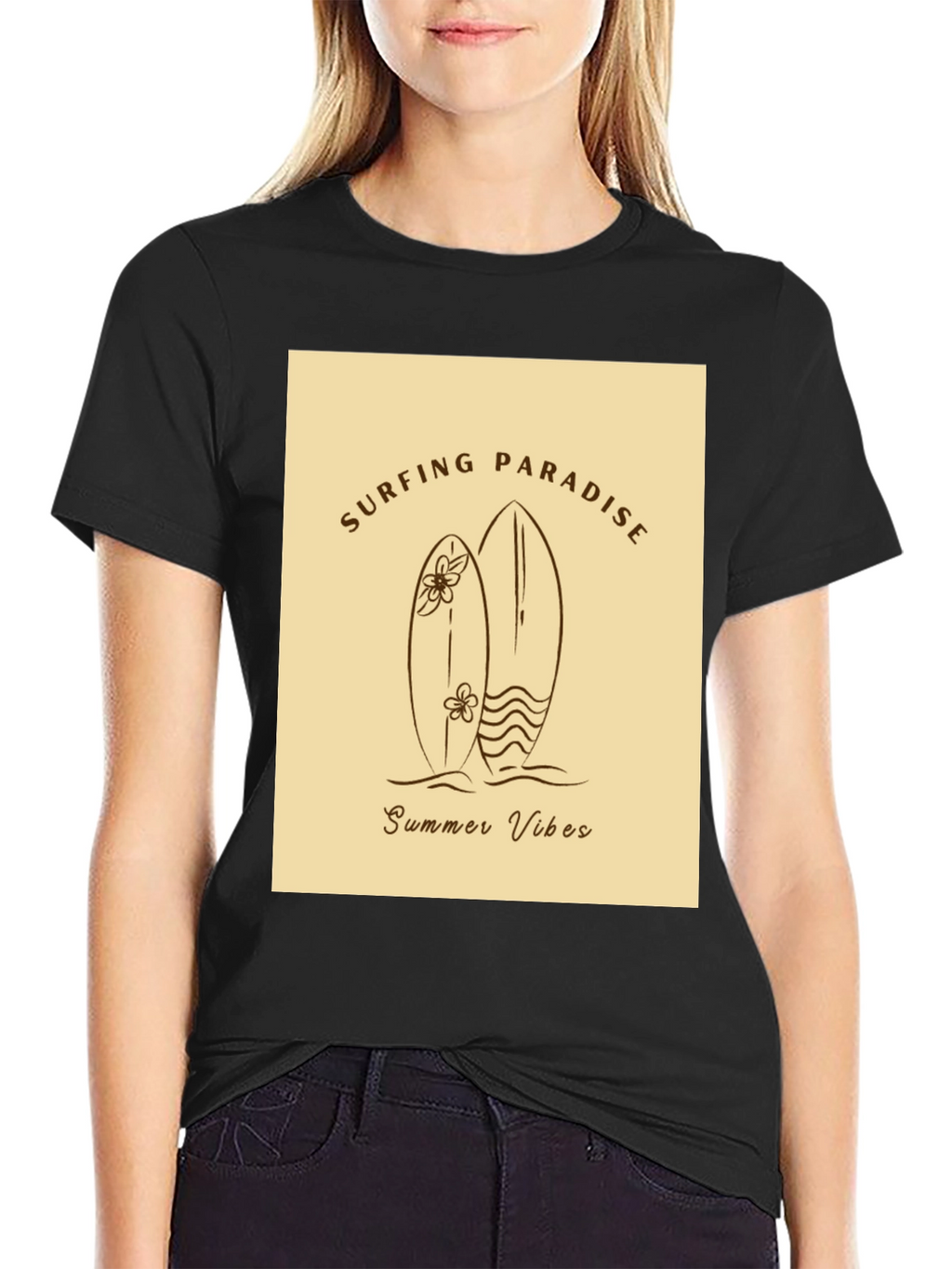 Surfing Paradise Summer Vibes Graphic Tee
