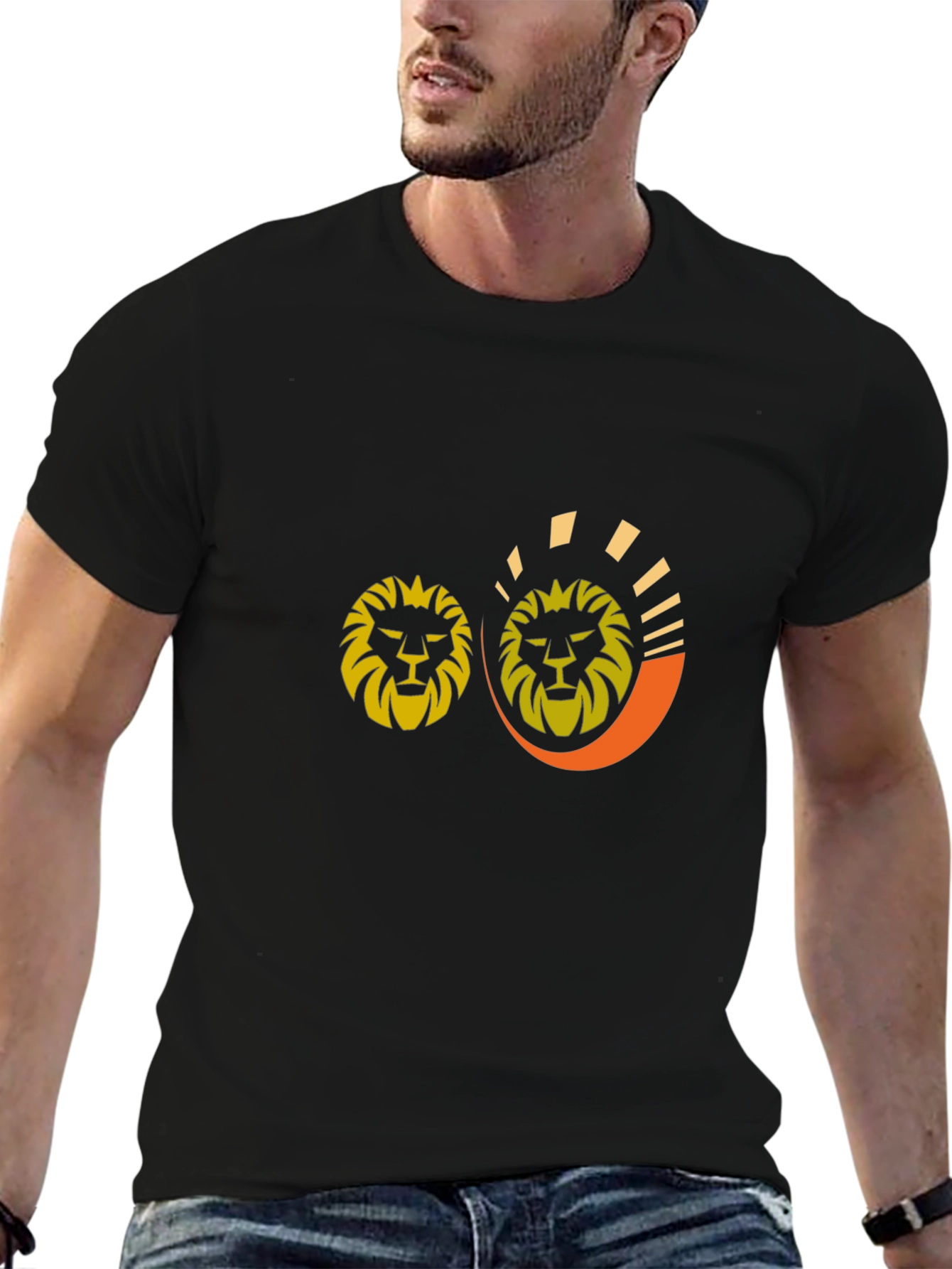 Lion Graphic Tee - Stylish Black T-Shirt