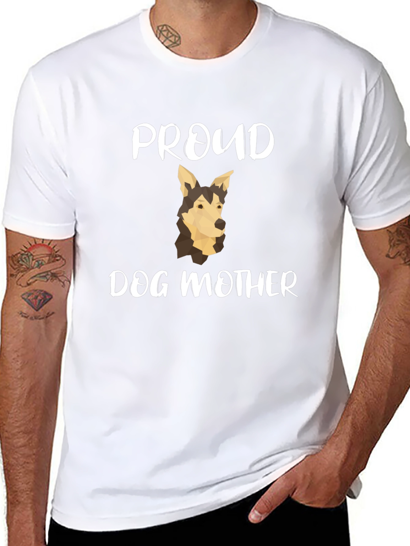 Proud Dog Mother T-Shirt -  Unisex Black Tee