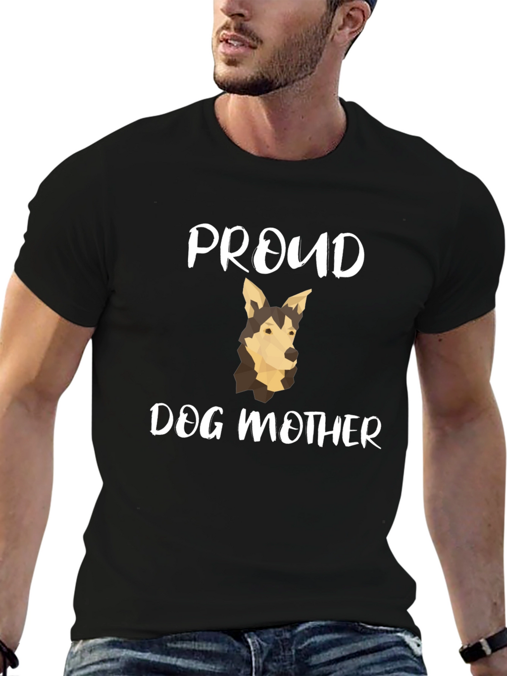 Proud Dog Mother T-Shirt -  Unisex Black Tee