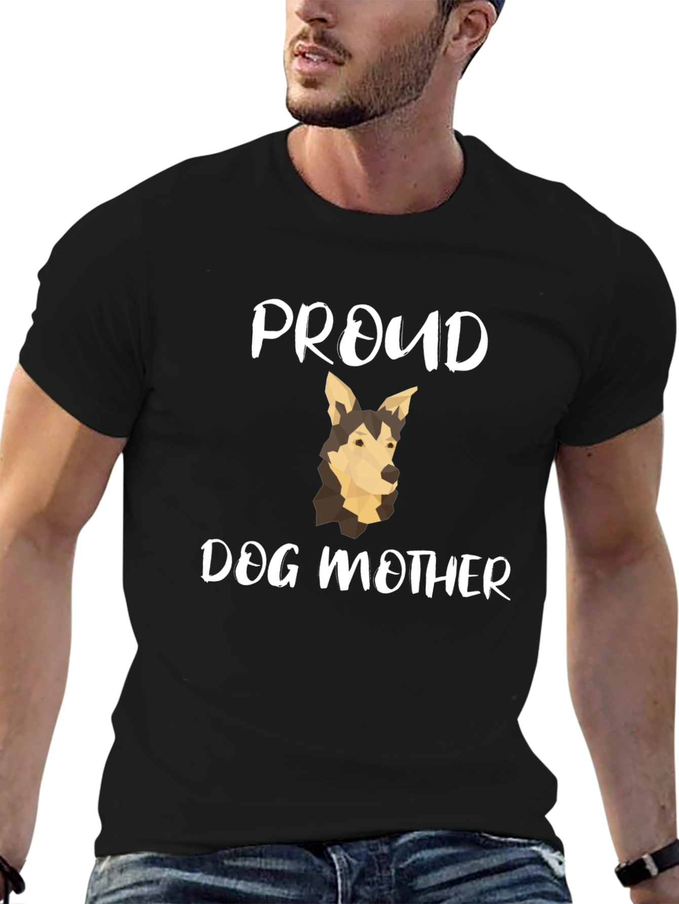 Proud Dog Mother T-Shirt -  Unisex Black Tee