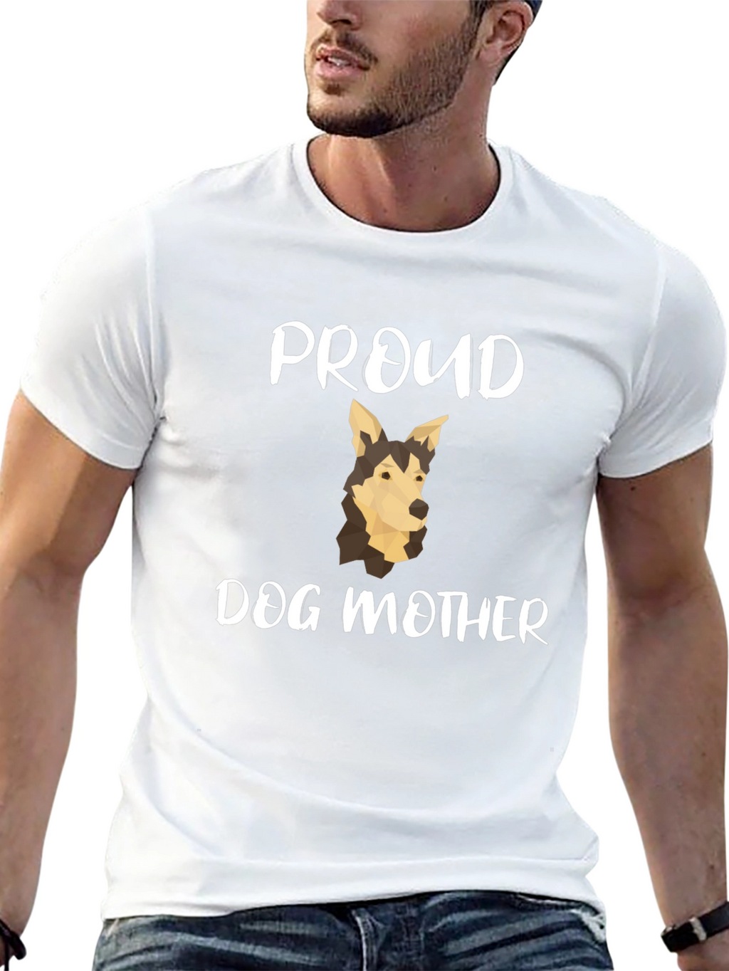 Proud Dog Mother T-Shirt -  Unisex Black Tee