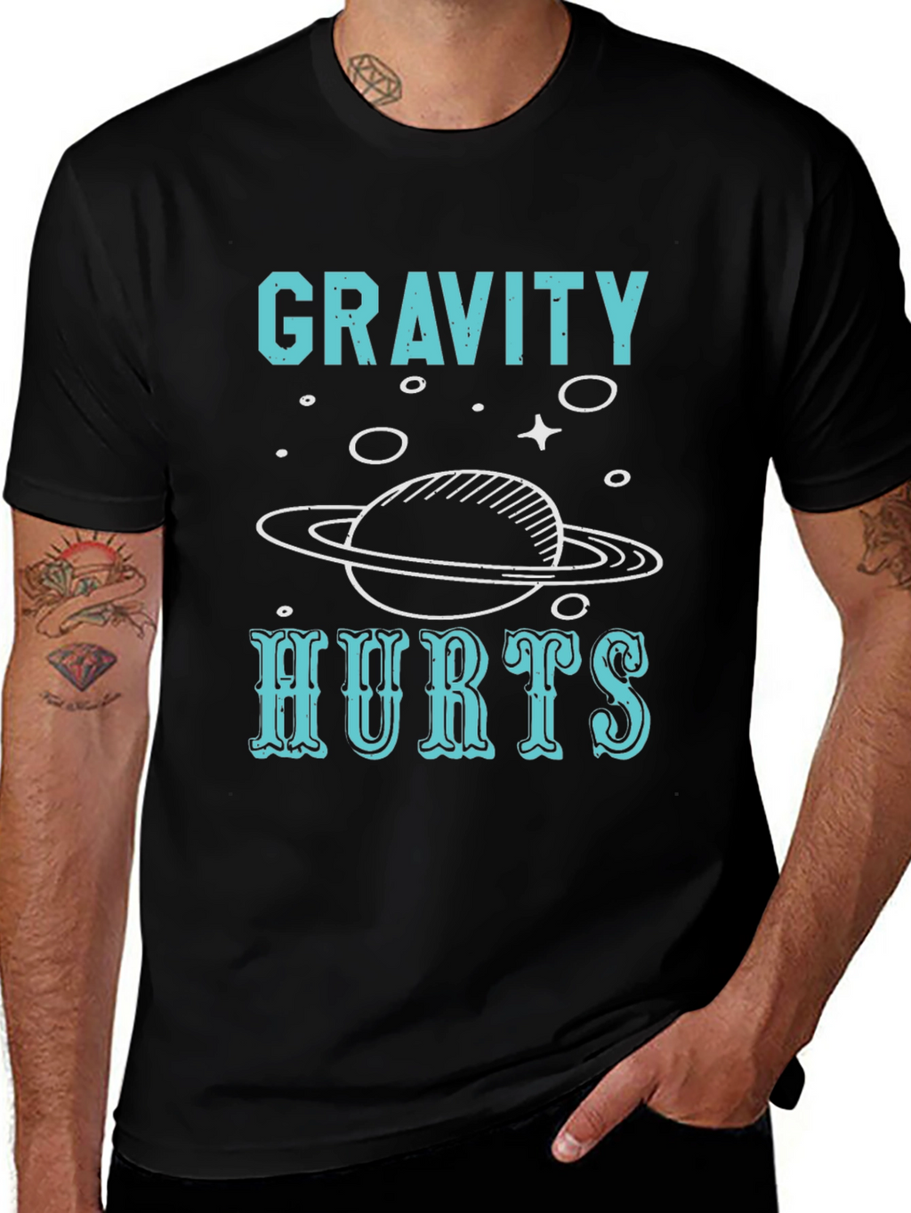 Gravity Hurts T-Shirt - Space Planet Tee