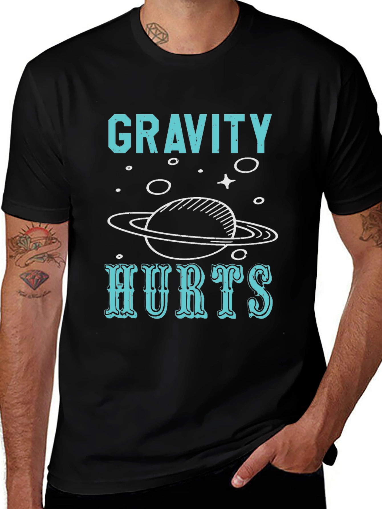 Gravity Hurts T-Shirt - Space Planet Tee