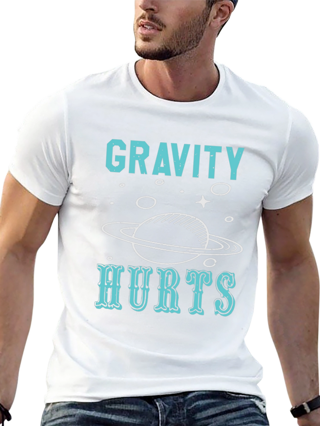 Gravity Hurts T-Shirt - Space Planet Tee