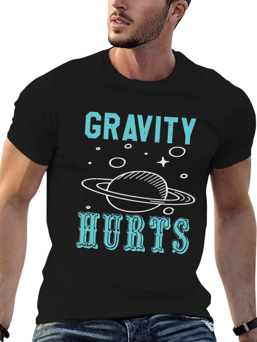 Gravity Hurts T-Shirt - Space Planet Tee