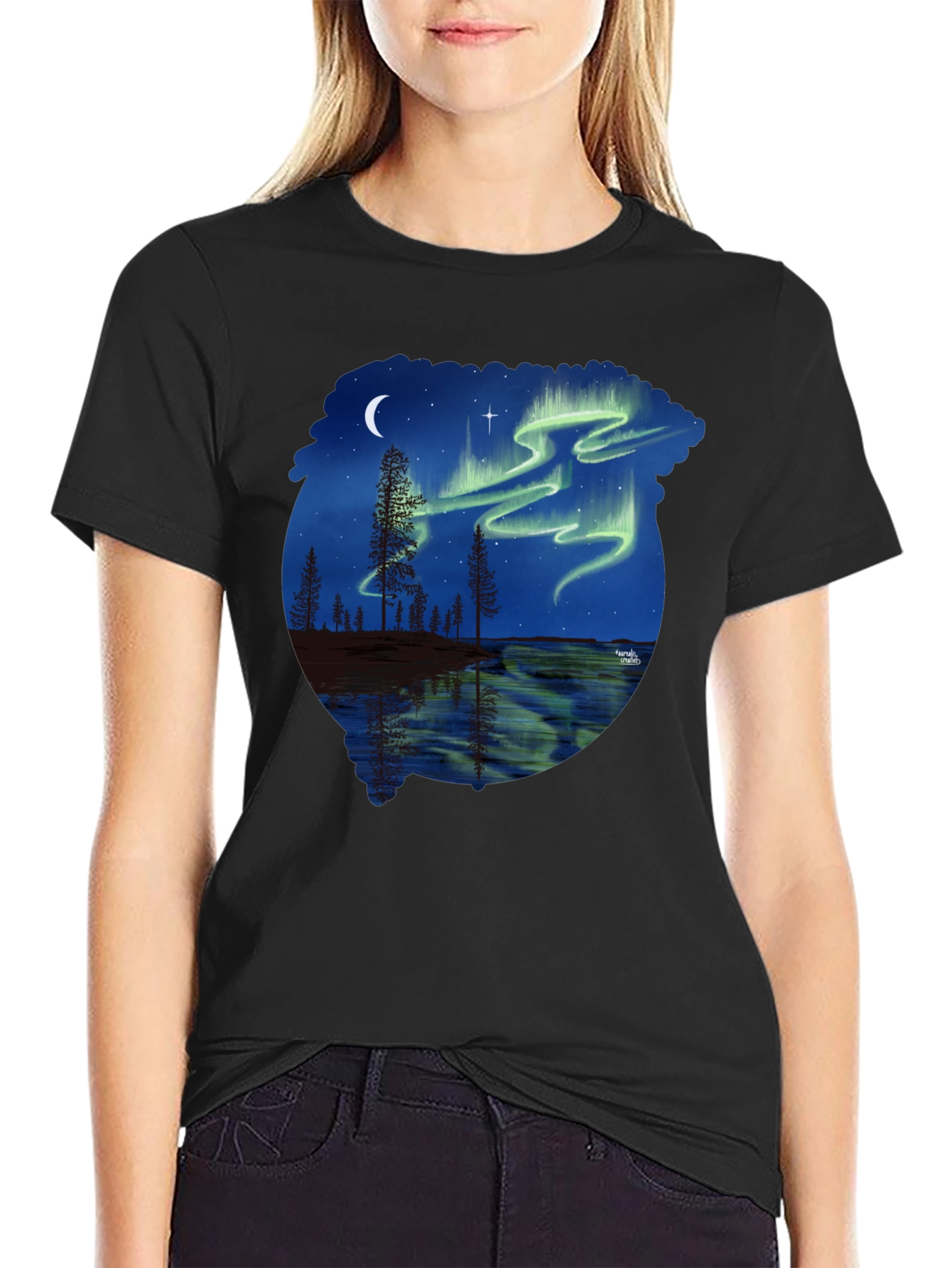 Aurora Borealis Graphic Tee - Nature Lovers T-Shirt
