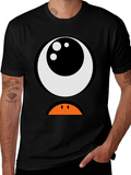 Cartoon Monster Eye Graphic T-Shirt