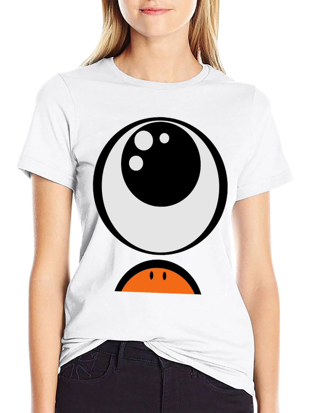 Cartoon Monster Eye Graphic T-Shirt