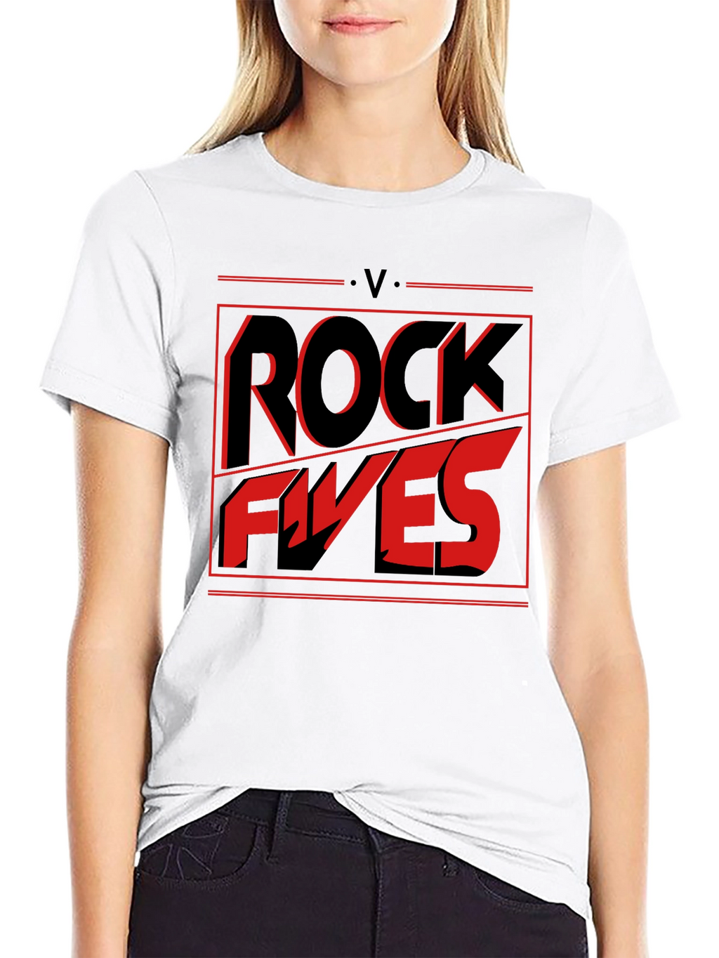 Rock Fives Graphic Tee - Black