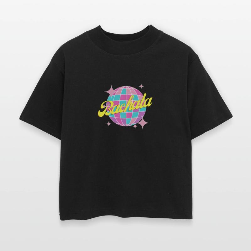 Bachata dance neon color disco ball