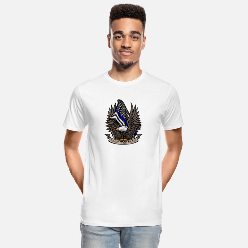 Back the Blue USA Police Blue Line Flag With Eagle