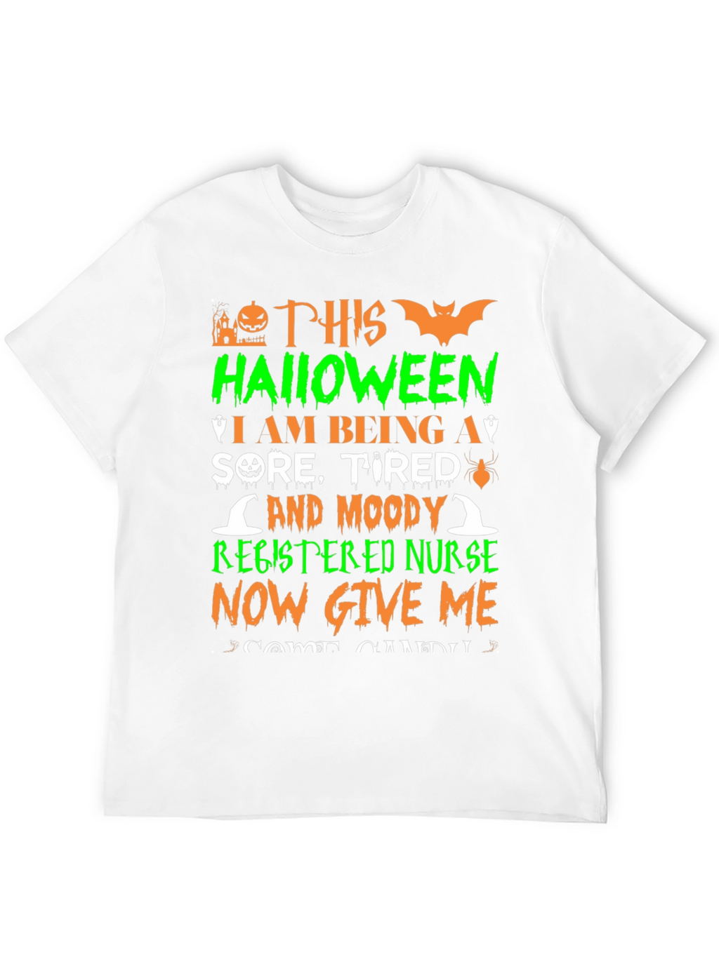Halloween Registered Nurse Graphic T-Shirt
