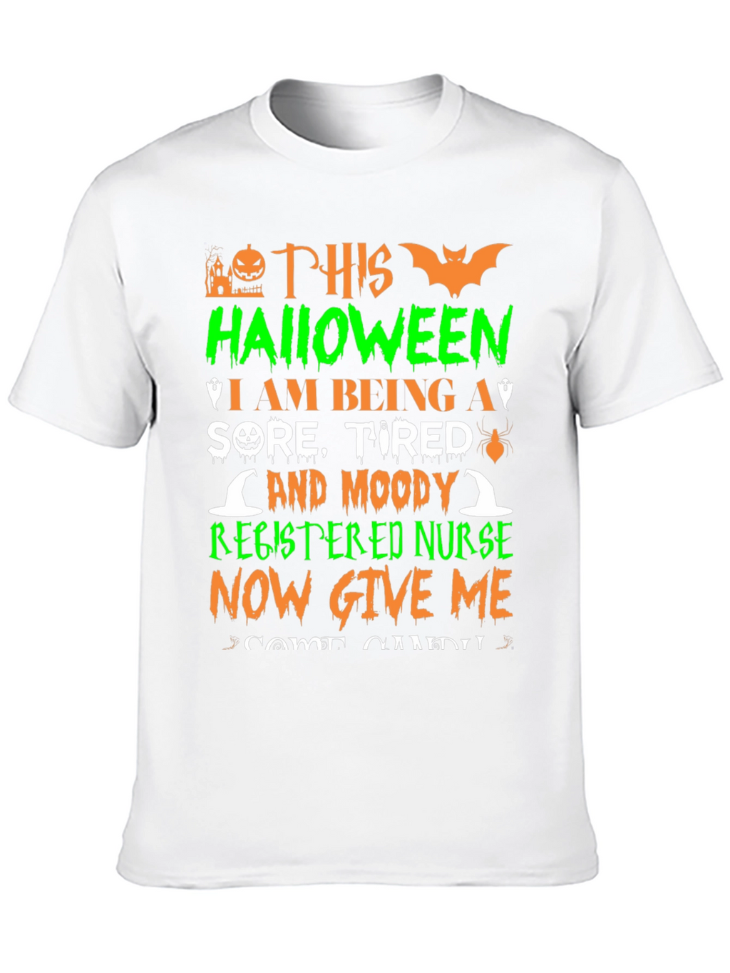 Halloween Registered Nurse Graphic T-Shirt