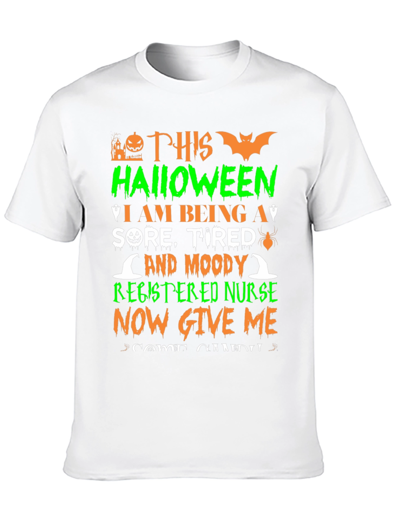 Halloween Registered Nurse Graphic T-Shirt