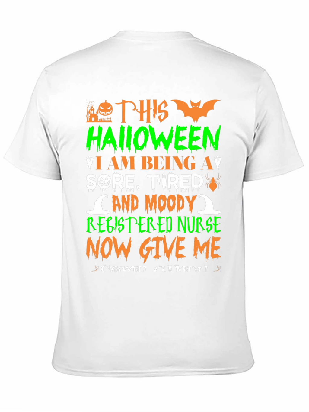 Halloween Registered Nurse Graphic T-Shirt