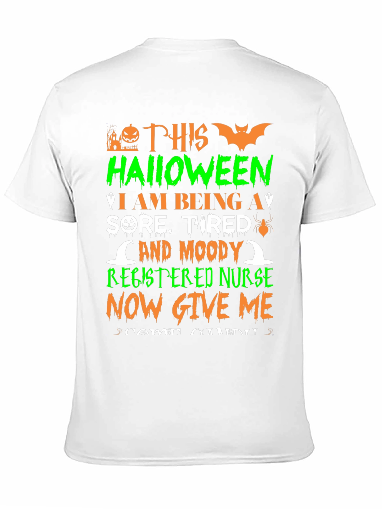 Halloween Registered Nurse Graphic T-Shirt