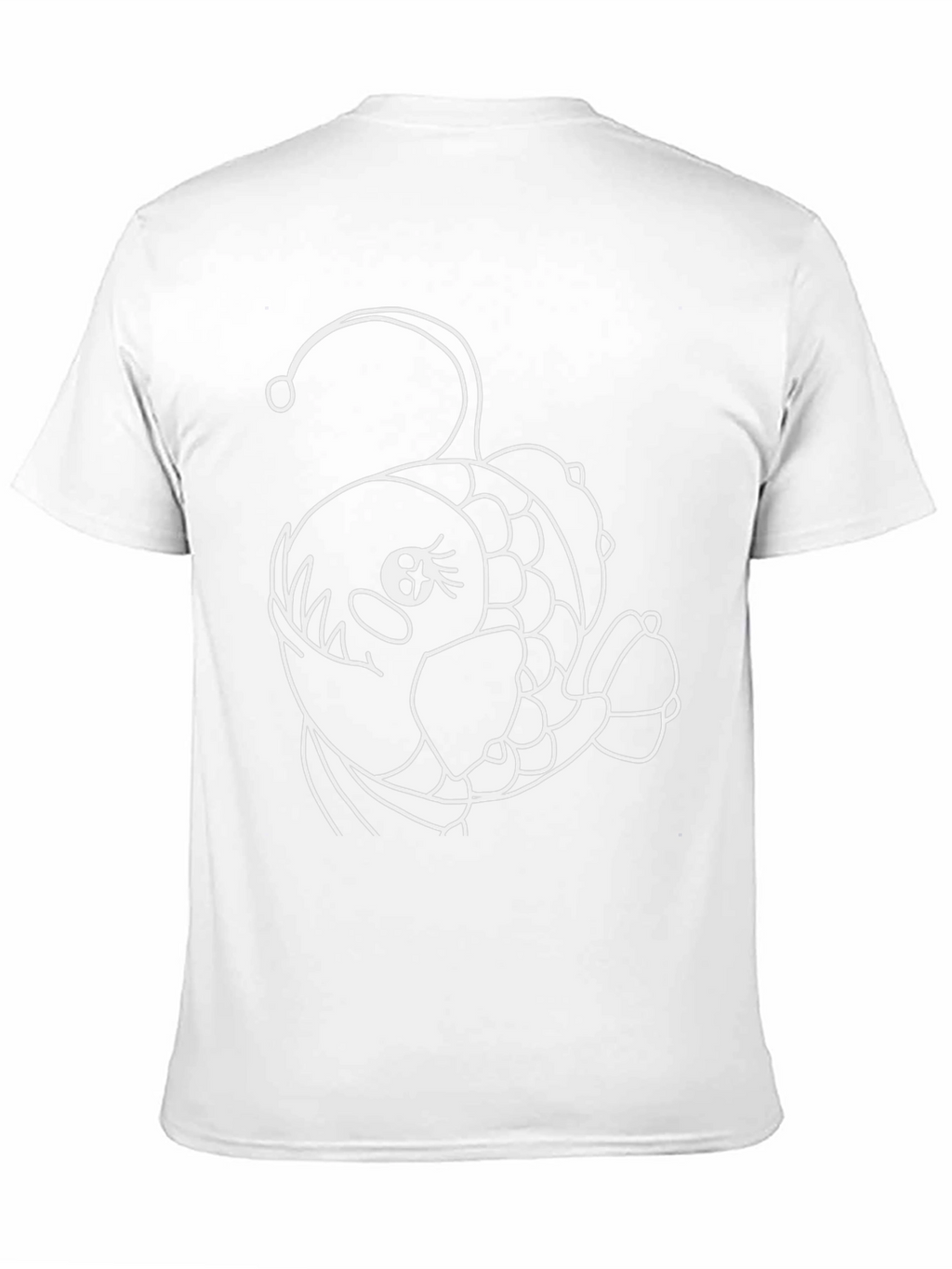 Angler Fish Graphic Tee - Black Cotton T-Shirt