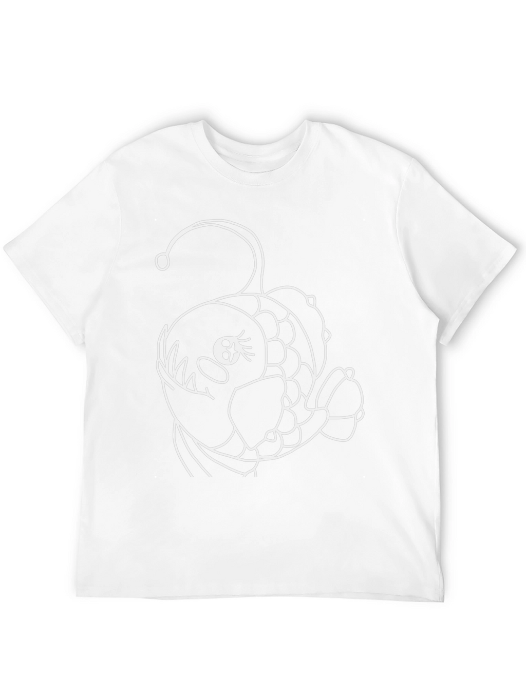 Angler Fish Graphic Tee - Black Cotton T-Shirt