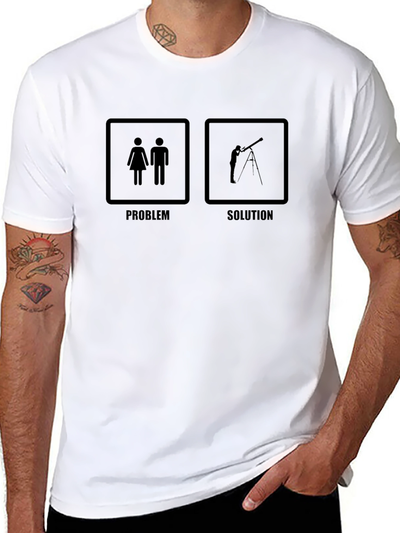Astronomy Humor T-Shirt - Problem Solution Tee