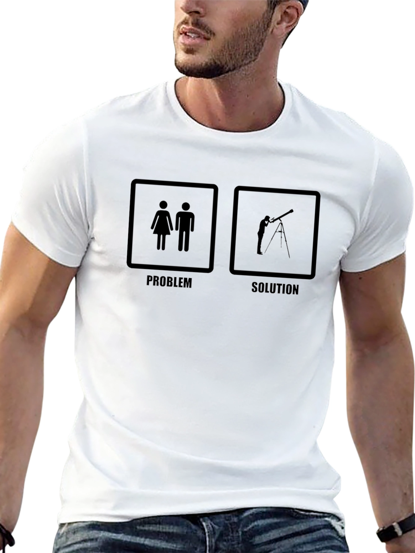Astronomy Humor T-Shirt - Problem Solution Tee