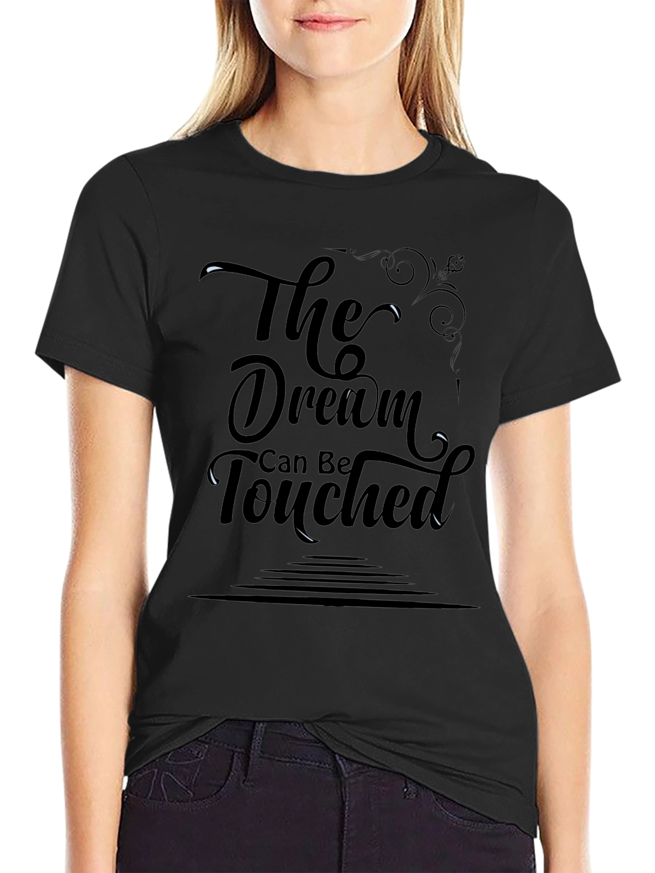 The Dream Can Be Touched Graphic Black Tee